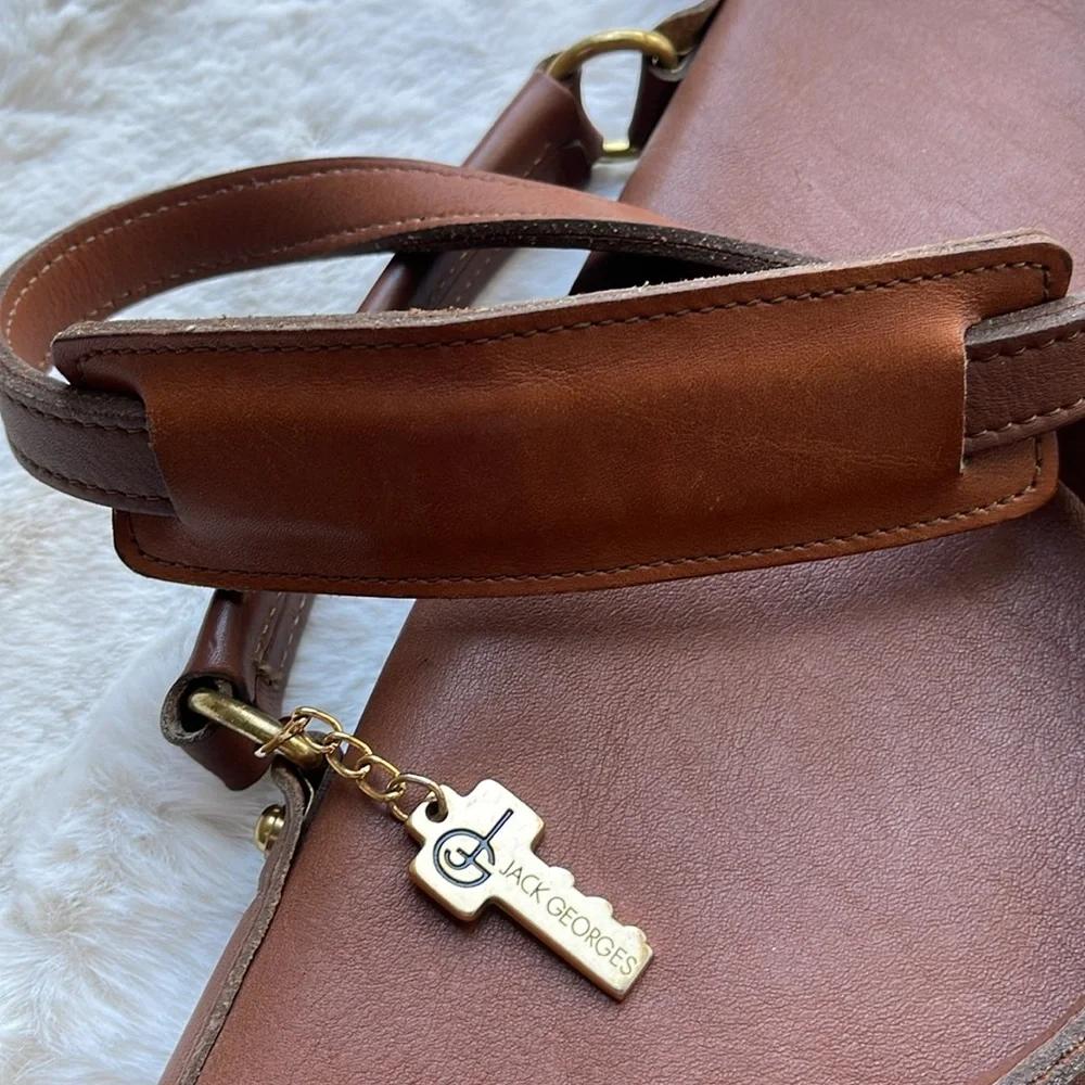 Jack George’s messenger leather bag